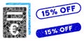 Rectangle Mosaic Euro Catalog List with Grunge 15 Percent Off Seals