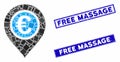 Euro Pointer Mosaic and Scratched Rectangle Stamp Seals
