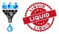 Mosaic Euro Sales Funnel with Grunge Liquid Stamp
