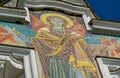 Mosaic on the facade Church-lighthouse of St. Nicholas Miracle-Worker of Myra. Temple of St. Nicholas Mira