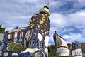 Mosaic facade of Kunsthaus Abensberg by Hundertwasser