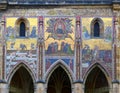 Mosaic on the facade of the Metropolitan Cathedral of Saints Vitus, Prague, Czech Republic Royalty Free Stock Photo