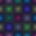 Mosaic featuring a grid of colorful circles arrayed in a geometric Royalty Free Stock Photo