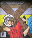 Mosaic - Fifth Station of the Cross Ballina County Mayo Ireland 2019 Royalty Free Stock Photo