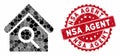 Mosaic Find Building with Scratched NSA Agent Seal