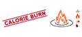 Fire Location Mosaic and Distress Calorie Burn Stamp with Lines