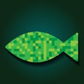 Mosaic Fish Vector Illustration Royalty Free Stock Photo