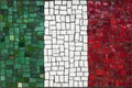 Mosaic flag of Italy