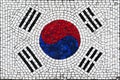 Mosaic flag of South Korea