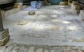 Mosaic floor in the ancient synagogue, in Tzipori Royalty Free Stock Photo