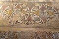 Mosaic floor of the ancient Synagogue at Tzipori National Park Royalty Free Stock Photo