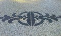 Mosaic floor, detail of a typical floor of the streets of Funchal in Madeira, Portugal