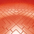 Mosaic floor red Royalty Free Stock Photo