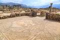Mosaic floor at the ruins of Volubilis, ancient Roman city in Morocco Royalty Free Stock Photo