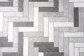 Mosaic floor tiles in rectangles in shades of gray and white closeup Royalty Free Stock Photo