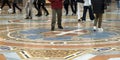 Mosaic floor of the Vittorio Emanuele Gallery in Milan Royalty Free Stock Photo