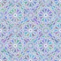 Mosaic floral seemless pattern