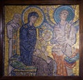 Mosaic fragment of an Adoration of the Magi. The Basilica of Saint Mary in Cosmedin. Rome, Italy