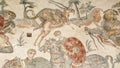 Mosaic fragment Roman Villa Romana del Casale, Sicily Royalty Free Stock Photo