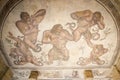 Mosaic fragment Roman Villa Romana del Casale, Sicily, UNESCO World Heritage Site Royalty Free Stock Photo