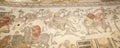 Mosaic fragment Roman Villa Romana del Casale, Sicily Royalty Free Stock Photo