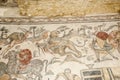 Mosaic fragment Roman Villa Romana del Casale, Sicily Royalty Free Stock Photo