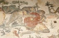 Mosaic fragment Roman Villa Romana del Casale, Sicily Royalty Free Stock Photo