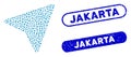 Elliptic Mosaic Freelance Paper Plane with Scratched Jakarta Watermarks