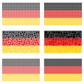 Mosaic Germany flag set