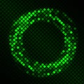Mosaic with green plasma circle effect