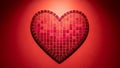 Mosaic Heart on Red Background Royalty Free Stock Photo