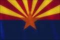 Mosaic Heart Tiles Painting Of Arizona Flag