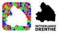 Mosaic Hole and Solid Map of Drenthe Province