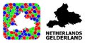 Mosaic Hole and Solid Map of Gelderland Province