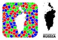 Mosaic Hole and Solid Map of Krasnoyarskiy Kray