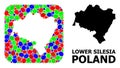 Mosaic Hole and Solid Map of Lower Silesia Province