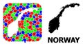 Mosaic Hole and Solid Map of Norway