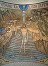 Mosaic icon: the baptism of the Lord in the Jordan River Royalty Free Stock Photo