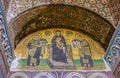 Mosaic icon in Hagia Sophia, Istanbul, Turkey. Virgin Mary and S