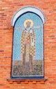 Mosaic icon of St Nicholas the Wonderworker Royalty Free Stock Photo