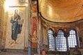Mosaic interior in Chora church at Istanbul Turkey Royalty Free Stock Photo
