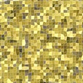 Mosaic of irregular squares in different gold tones