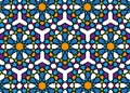 Mosaic Islamic pattern, black line art persian motif. Ramadan banner Arabic round pattern elements. Geometric circular ornament Royalty Free Stock Photo