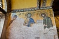 Mosaic of Jesus Christ in Hagia Sophia, Istanbul Royalty Free Stock Photo