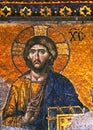 Mosaic of Jesus Christ, Hagia Sophia, Istanbul, Turkey Royalty Free Stock Photo