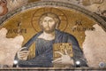 Mosaic of Jesus Christ  Pantocrator at Chora Church, Istanbul, Turkey Royalty Free Stock Photo