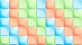 Mosaic jigsaw puzzle pattern with multi colored tiles of square cubes. Random bright copy space for Royalty Free Stock Photo