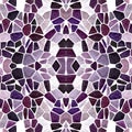 Mosaic kaleidoscope jewel seamless pattern background - dark purple, lavender violet, mauve, old pink, burgundy red