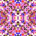 Mosaic kaleidoscope jewel seamless pattern background - variegated multi colored with white grout