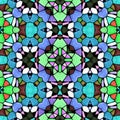 kaleidoscope jewel seamless pattern texture background - multi colored with black grout - blue, green, orange, purple, pink Royalty Free Stock Photo